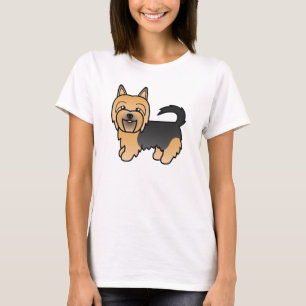 Camiseta Terrier Australiano Azul y Canela Perro de Dibujos
