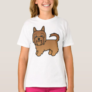 Camiseta Terrier Australiano Rojo Perro De Dibujos Animados