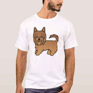 Camiseta Terrier Australiano Rojo Perro De Dibujos Animados