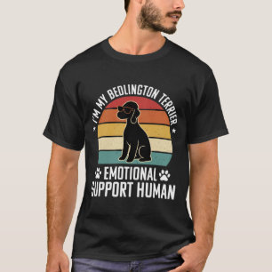 Camiseta Terrier Bedlington Divertido Humano De Apoyo Emoci