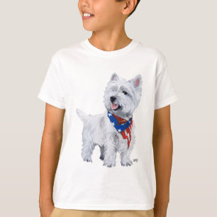 Camiseta Terrier Blanco de las Tierras Altas del Oeste Patr