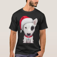 Terrier blanco de toros ingleses con parche de ojo