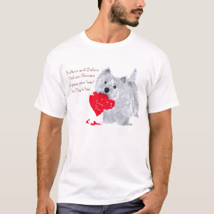 Camiseta Terrier Blanco de West Highland San Valentín