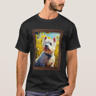 Camiseta Terrier Blanco de West Highland Westie Pintura Sun