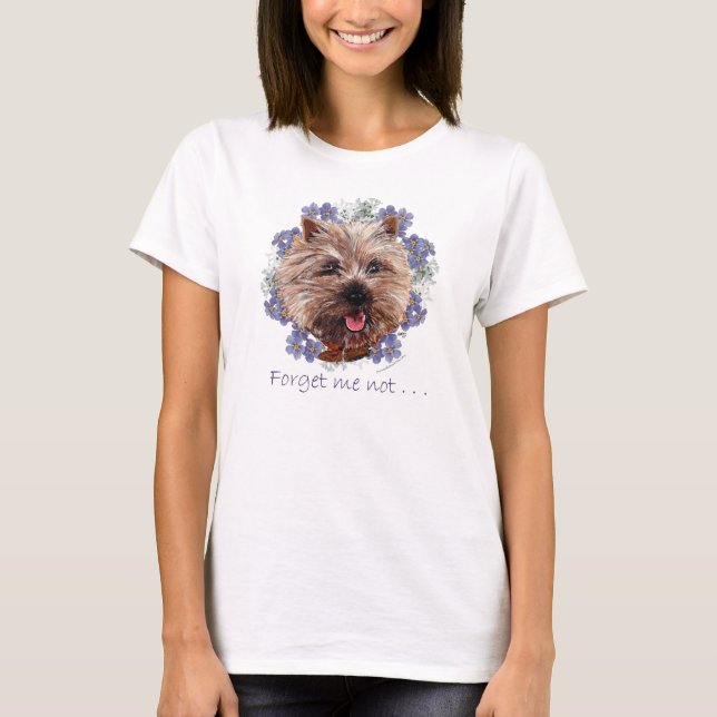 Camiseta Terrier Cairn Marrón No me olvides (Anverso)