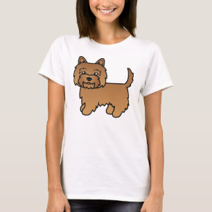 Camiseta Terrier Cairn Rojo Perro de Dibujos Animados Lindo