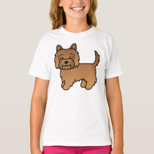 Camiseta Terrier Cairn Rojo Perro de Dibujos Animados Lindo