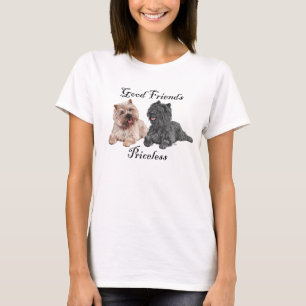 Camiseta Terrier de Cairn negro y marrón