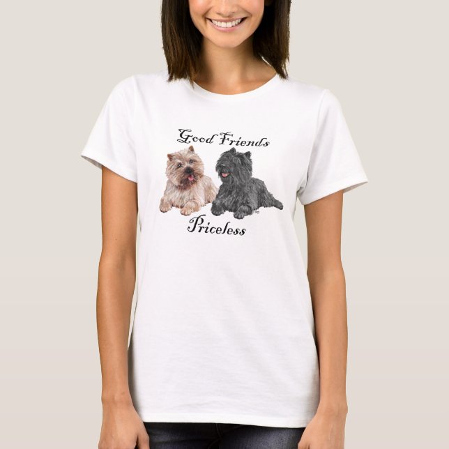 Camiseta Terrier de Cairn negro y marrón (Anverso)
