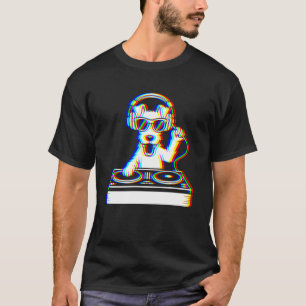 Camiseta Terrier de pelo de alambre divertido DJ Glitch Rav