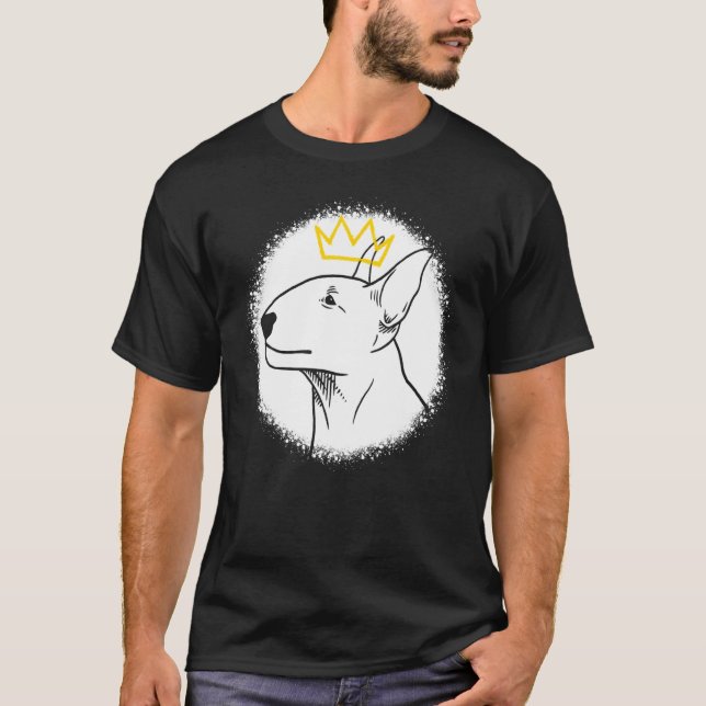 Camiseta Terrier de toros en miniatura con corona (Anverso)