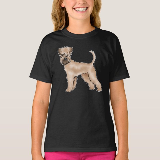 Camiseta Terrier de trigo de capa suave adorable perro lind (Anverso)