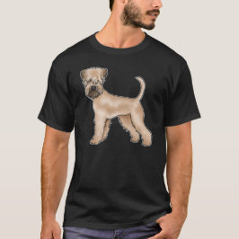 Camiseta Terrier de trigo de capa suave perro marrón beige 