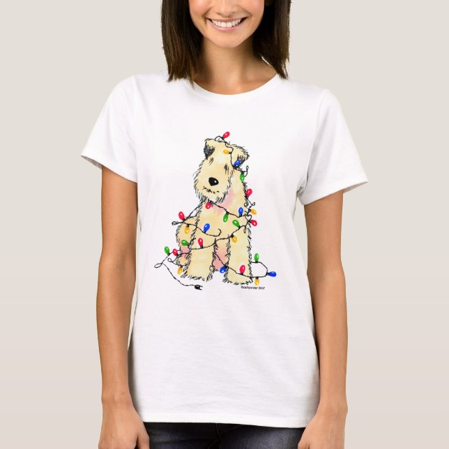 Camiseta Terrier de trigo suavemente revestido - navidad (Anverso)