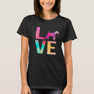 Camiseta Terrier de zorro de alambre colorido perro mamá Te