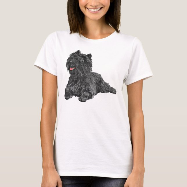 Camiseta Terrier del Cairn Negro (Anverso)