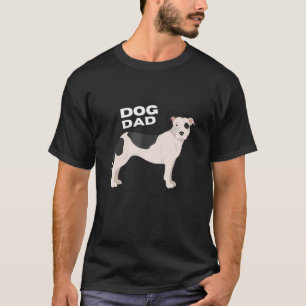 Camiseta Terrier divertido de hombre negro y blanco America