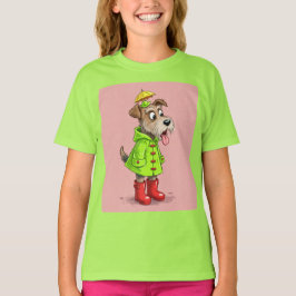Camiseta Terrier en un abrigo de lluvia, por Natasha Us