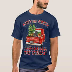 Camiseta Terrier escocés a través del camión de Navidades d