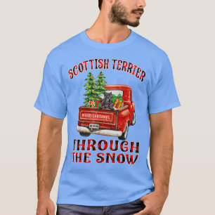 Camiseta Terrier escocés a través del camión de Navidades d