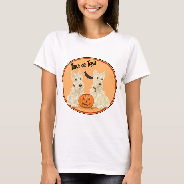 Camiseta Terrier Escocés Halloween (Anverso)
