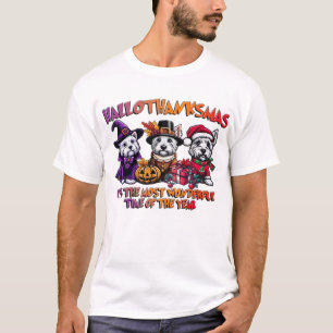 Camiseta Terrier Escocés Halloween Día de Acción de Gracias