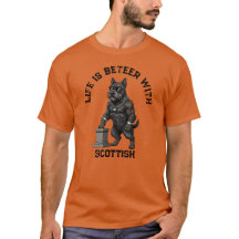Terrier Escocés, musculoso, tatuado, culturista
