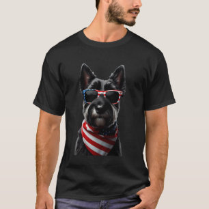 Camiseta Terrier Escocés Perro 4 De Julio Día De La Indepen
