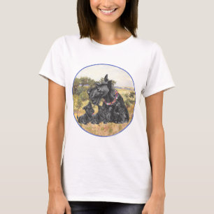 Camiseta Terrier escocés y cachorros