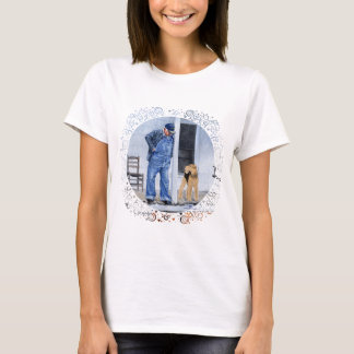 Camiseta Terrier galés en el porche