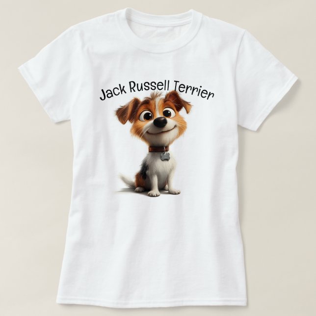 Camiseta Terrier Jack Russell (Diseño del anverso)