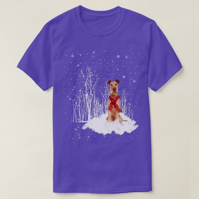 Camiseta TERRIER Navidades de perro de IRLANDA feliz tempor (Diseño del anverso)