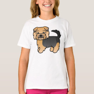 Camiseta Terrier Norfolk Black And Tan Perro De Dibujos Ani