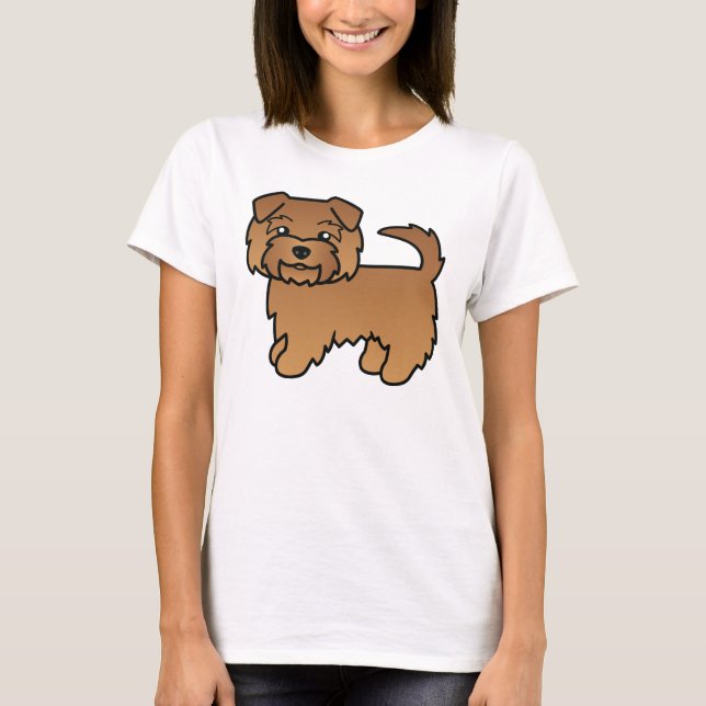Camiseta Terrier Norfolk Rojo (Anverso)