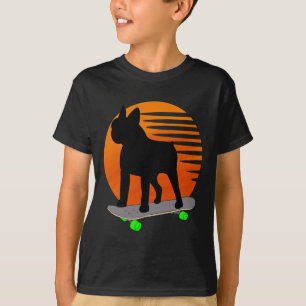 Camiseta Terrier - Skateboarding Francesa En Bulldog A Trav