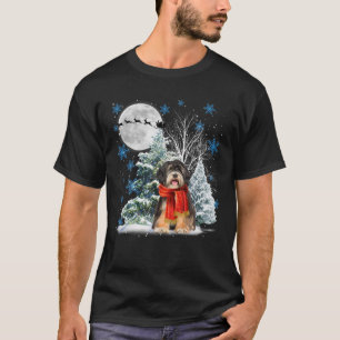 Camiseta Terrier tibetano bajo la luz de la luna Navidades 