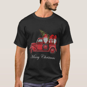 Camiseta Terrier tibetano montando camión rojo Feliz Navida