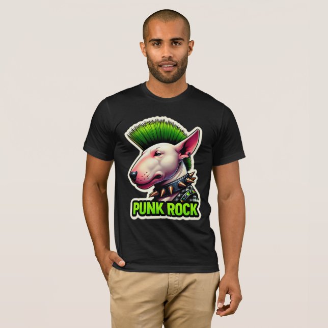 Camiseta TERRIER-VERDE DE LA MALETA DE ROCK DE punk 4 (Anverso completo)