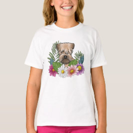 Camiseta Terrier Wheaten de Pelaje Suave Flor de Verano Col