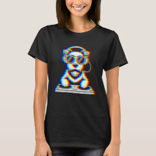 Camiseta Terrier Wheaten Divertido DJ Glitch Rave Música ED