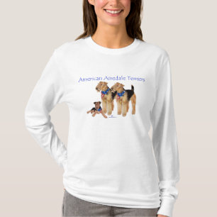 Camiseta Terriers Airedale Bandera Americana