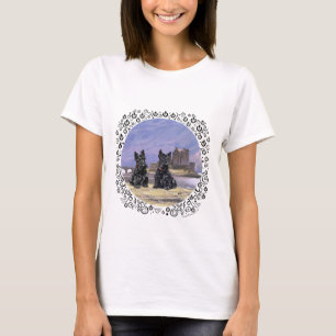 Camiseta Terriers escoceses en el castillo de Eilean Donan