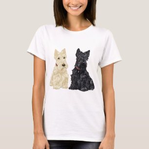 Camiseta Terriers escoceses trigueños y negros