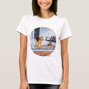 Camiseta Terriers galeses en el porche