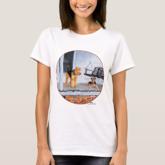 Camiseta Terriers galeses en el porche