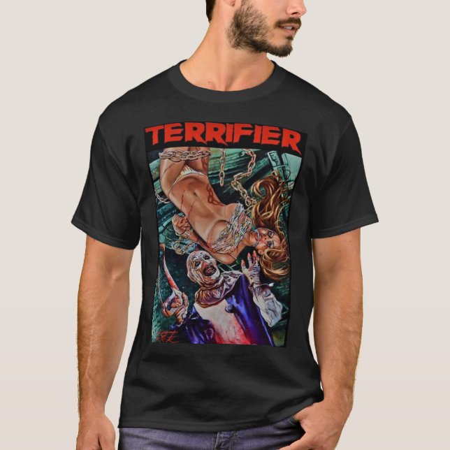 Camiseta Terrifier movie horror art the clown 162 (Anverso)