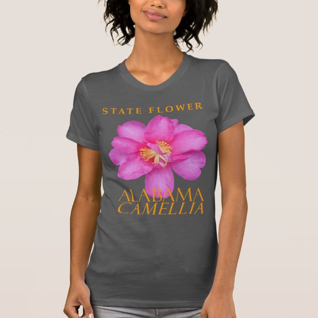 Camiseta Territorio de Alabama Flor Camellia Sasanqua