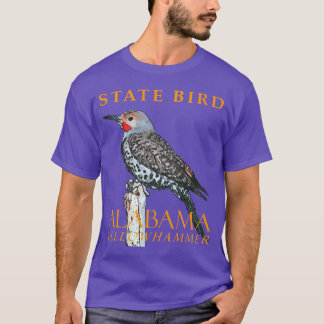 Camiseta Territorio de Alabama Pájaro El Flicker Común Tama