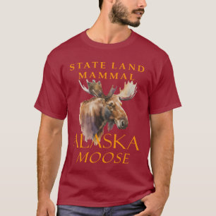 Camiseta Territorio de Alaska Mamífero Terrestre El Alce Ar