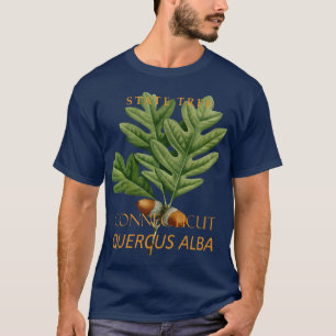 Camiseta Territorio de Connecticut Árbol El Roble Blanco